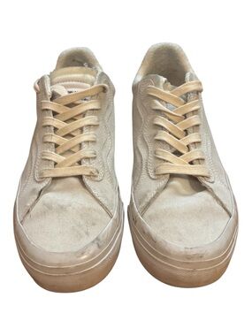 Brandblack Men's Low-Top Lace-Up Sneakers in Cream Size 8.5